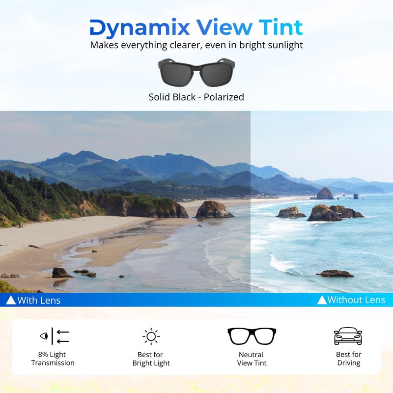 Dynamix Polarized Replacement Lenses for Oakley Flak 2.0 XL | Easy To Install | Fit Perfectly | Solid Black - Image 3